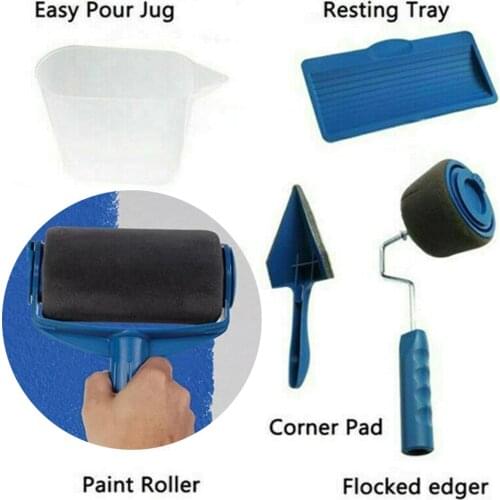 8pc/Set Multifunctional Wall Decorative Paint Roller Corner Brush Handle Tool DIY Operate Painting Brushes Tools Painting JU0171