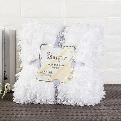 Thread Blanket for Bed Sofa Home Decor Super Soft Double Sides Cover Warm Cozy With Fluffy Sherpa Throw Blankets