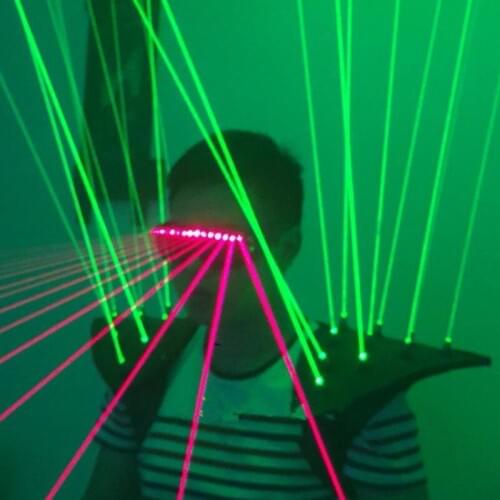 New Green Laser Man Luminous Vest And Waistcoat Laserman Costume With 20pcs 532nm 100mW Lasers Red Laser Glasses Party Supplies
