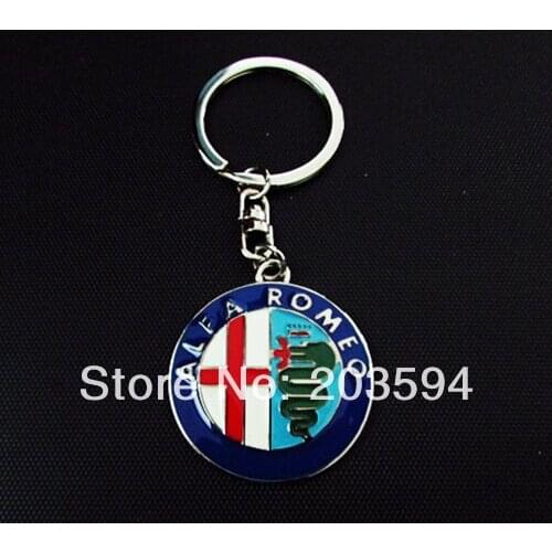 Wholesale 5/Pcs Alloy Enamel ALFA Car Key Ring Keychain
