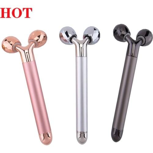 3D Roller Electric Tightening Anti-wrinkle Bar Facial Vibration Slimming Face Roller Beauty Skin Face Care Lifting Stick Tool