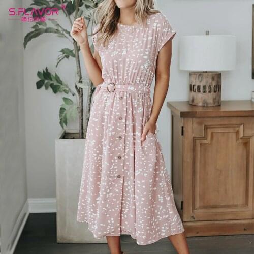 Платья с коротким рукавом S.FLAVOR China At AliExpress