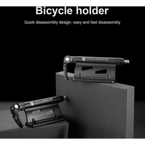 CYCLINGBOX Mountain Bike Rack Block Quick Release Fork Mount Holder Lock Aluminum Alloy Portable Bicycle Accessories