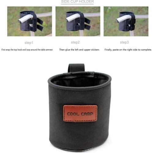 Bike Bar Cup Holder Chair Side Drink Storage Holder Protective Sleeve Multifunctional Storage Rack Hanger For Outdoor Camping