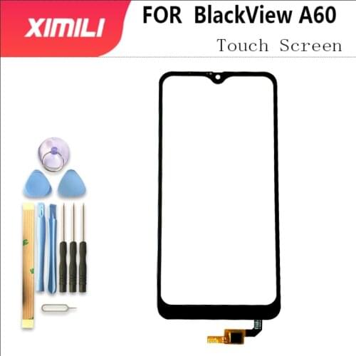 6.1" Outer Glass For BlackView A60 Touch Screen Panel 100% Original Tested Digitizer Sensor Glass Panel Replacement+Tools 3M