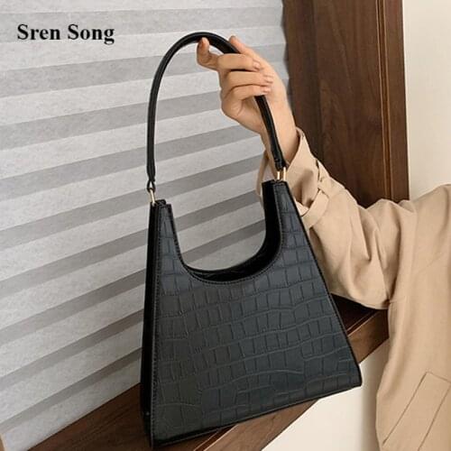 Women Tote Bag 2020 New Crocodile Pattern Messenger Crossbody Bag Female Simple Shoulder Bag Big Totes Lady Handbag