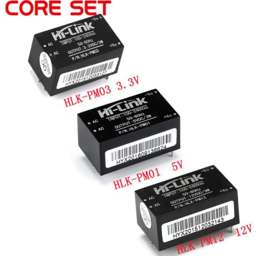 1PCS HLK-PM01 HLK-PM03 HLK-PM12 AC-DC 220V to 5V 3.3V 12V Power Module AC to DC Isolated Power Module UL/CE Household Switch