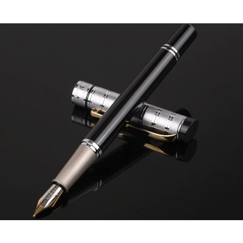1 PC Luxury Ink Pen Metal Fountain Pen Gift High Quality Metal Writing Calligraphy Pens Office School Stationary