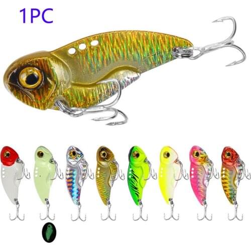 1pc Fishing Lure Vibration Baits Jig Metal Vib Sinking 8-20g 3.5-5cm Tackle Full Water Layer Simulation Tiny YE0188