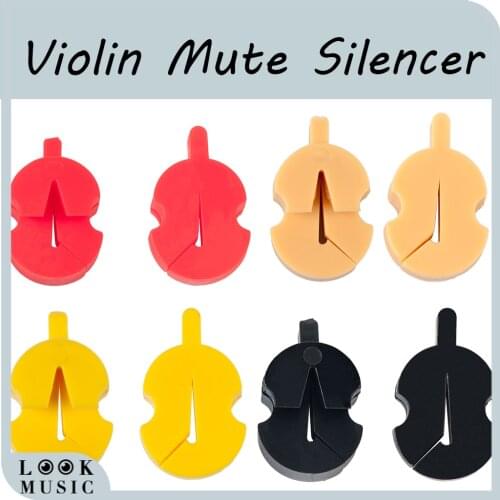 10 Pcs Rubber Violin Mute Fiddle Silencer Violin Practice Mute
