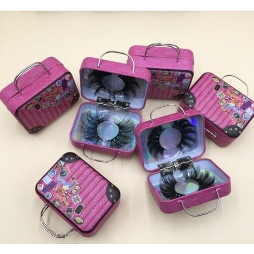 2Pairs Lash Box with 3D Mink Eyelashes Mixed Styles Popular 25mm Wispy Fluffy Lashes