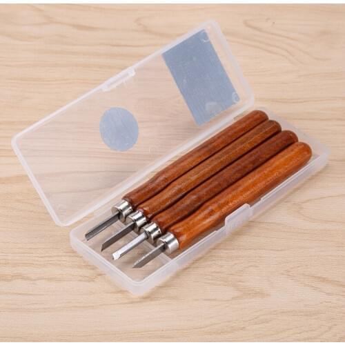 4Pcs/Lot Handle Wood Carving Knife Tool Chisels Set for Basic Woodcut Working Clay Wax DIY Tools And Woodworking Hand Tools