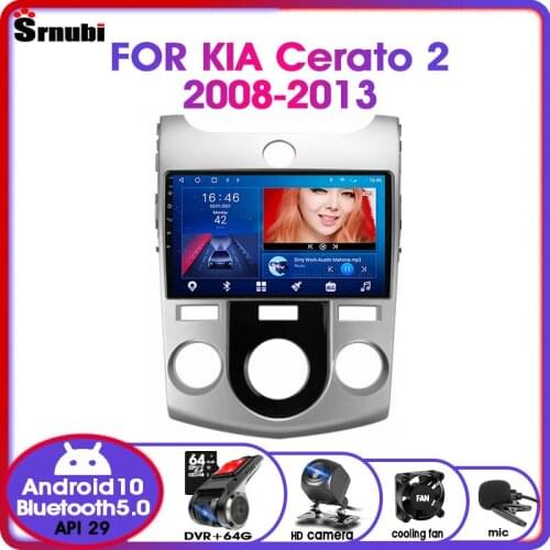 Android10 Car Radio For KIA Cerato 2 2008-2013 Player Bluetooth 2Din DSP RDS 4G Multimedia Video Players Stereos DVD with Frame
