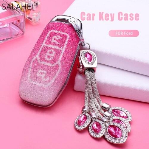 Car Key Cover Case For Ford Fusion Mondeo Mustang F-150 Explorer Edge 2015 2016 2017 2018 For Car Accessories Key Holder