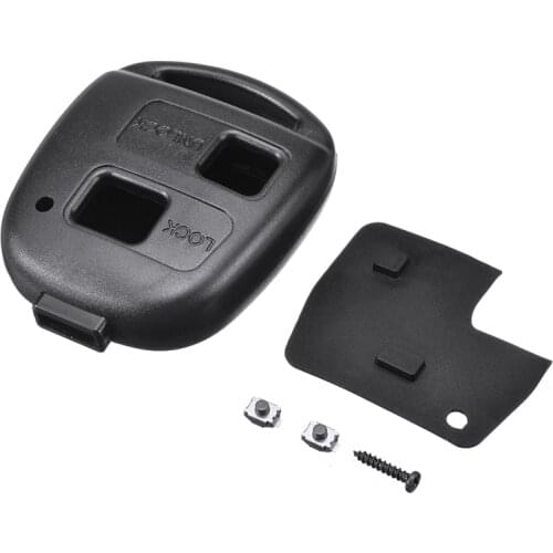 Mayitr 1pc Remote Key Shell Case Pad Mirco Switch Fob 2 Button Fit For Toyota Yaris Corolla Celica Prius Land Cruiser