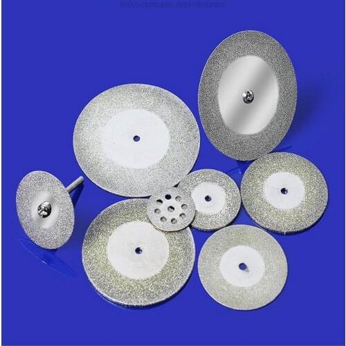 Free shipping of 1pc 22-60*3*0.7mm diamond cutting disc plus 1pc connector rod for cutting various precious stones jade jadeite
