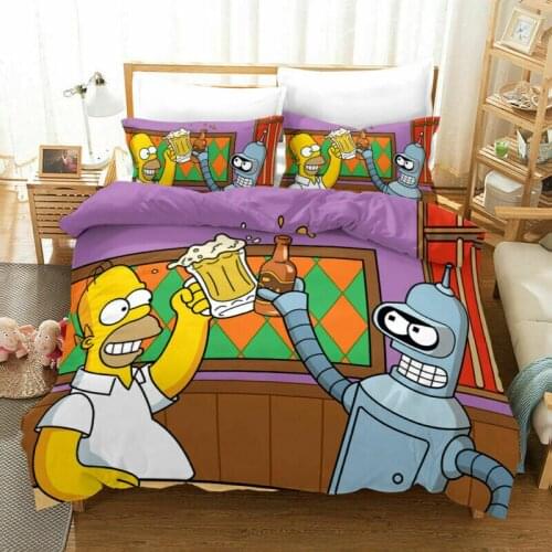 The Sim*psons Home Textile Pillow Case 3D Bed Linen Duvet Covers Comforter Bedding Sets Bed Set Home Decor Bedding