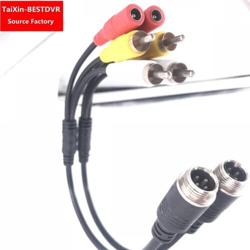 Truck camera adapter cable Aviator Video RCA Audio wire mobile DVR monitor power line