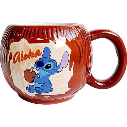 Disney Ceramic Milk Mugs Stilch Mugs Lilo & Stitch Water Mugs Free Shipping