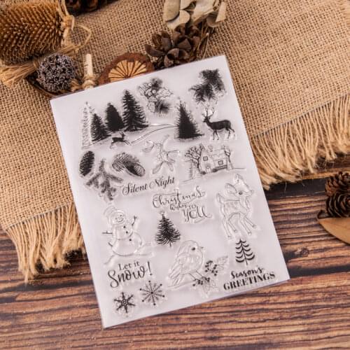KLJUYP Christmas Season Clear Stamps Scrapbook Paper Craft Clear stamp scrapbooking 323