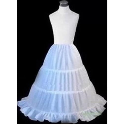 3 Hoops Short Petticoat for flower girls first Crinoline Underskirt Wedding Dress Skirt Slips Waist adjustable