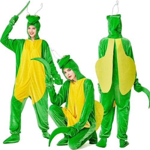 Halloween Adult Men And Women Cosplay Animal Party Activity Costume Praying Mantis Onesie