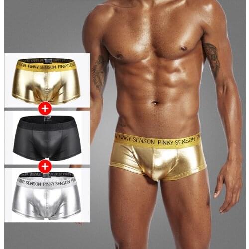 LANVIBUM Men's Leather Briefs