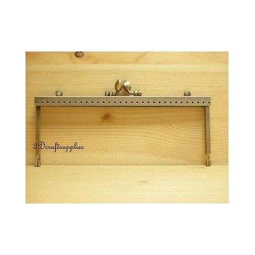 Metal frames sewing bag purse frames clasp 7 1/2 inch Olive-headed bronze B34