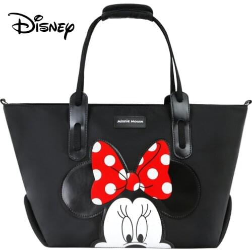 Disney Fashion Women bag Diaper Bags for Mom Minnie Mouse Tote Bags Waterproof Maternity Nappy Bag Travel Stroller Hooks Baby
