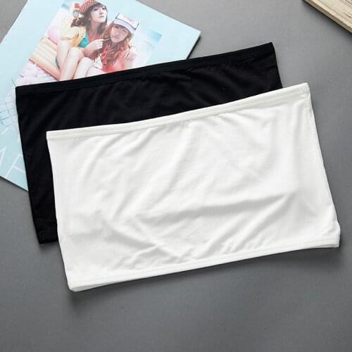 Fashion New Bandeau Top Sexy Bra Tube Top Underwear Women White Black Solid Seamless Crop Bra Ladies Brand Intimates Clothes