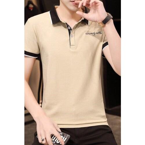 Mens POIO shirt 2020 spring and summer new loose horizontal Polo shirt youth personality fashion mens clothing