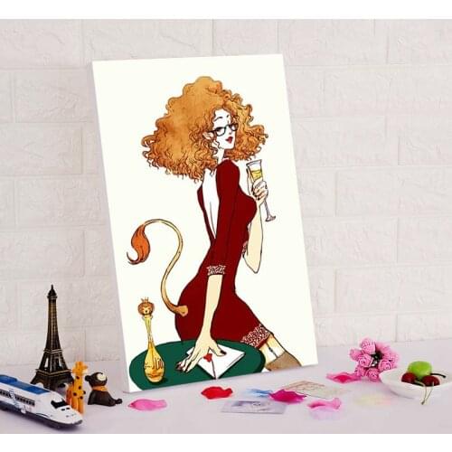 Diy digital painting Leo digital paint by numbers cartoon posters coloring by numbers birthday gift oil painting by numbers