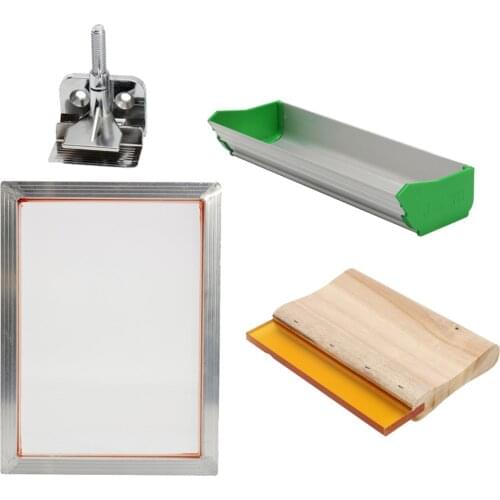 Silk Screen Printing Frames Set, with Squeegee, Clamp for T-Shirt DIY Print