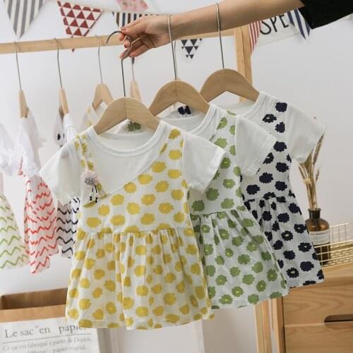 Baby Girls Skirt Dress Summer Cute Cartoon Baby Princess Birthday Party Vestidos Dresses Costume Toddler Infant Kids Clothing