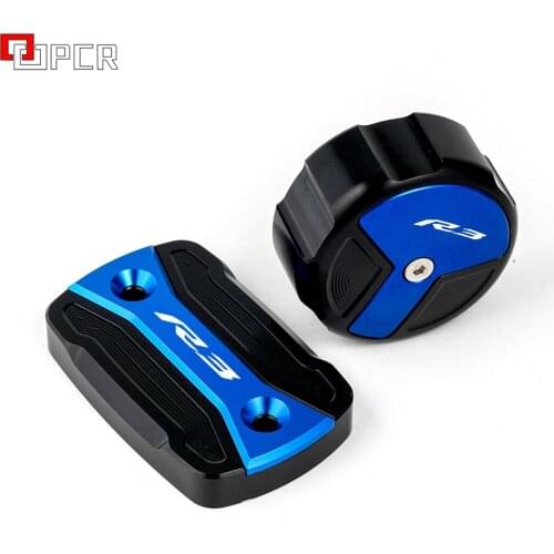 Fits For YAMAHA YZF R3 YZFR3 YZF-R3 2015-2021 Flash Deals Motorcycle Front&Rear brake Fluid Cylinder Master Reservoir Cover Cap