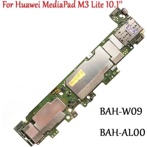Full Work Original Unlock Motherboard For Huawei MediaPad M3 Lite 10.1'' BAH-AL00 BAH-W09 Logic Circuit Electronic