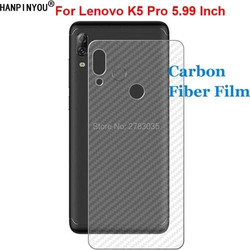For Lenovo K5 Pro K5Pro 5.99" New Durable 3D Anti-fingerprint Carbon Fiber Back Film Rear Screen Protector (Not Tempered Glass)