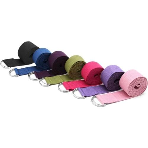 Adjustable Sport Stretch Strap D-Ring Belts Gym Waist Leg Fitness Yoga Belt New U7EF