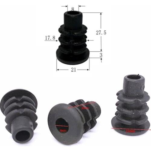 16mm Plastic tube plug with 8mm hole, quick fitting roller connector feet pad tube insert end feet foot pipe cover roller screw