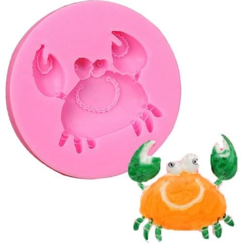 Silicone Little crab Mold Heat-resistant Easy to Release Unique Design Non-stick Cake chocolate Mold for Baking