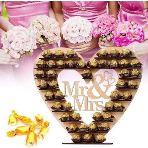 Mr Mrs Wedding Chocolate Heart Tree Chocolate Stand Wedding Display Stand Centrepiece Candy Bar Valentines Day Party Deco