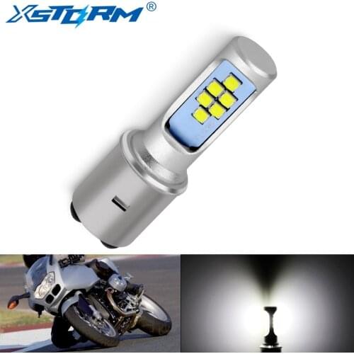 H6 BA20D LED Motorcycle Headlight Bulbs Fog Light 12 SMD 1200LM Hi Lo Lamp Scooter Accessories Moto DRL Lights