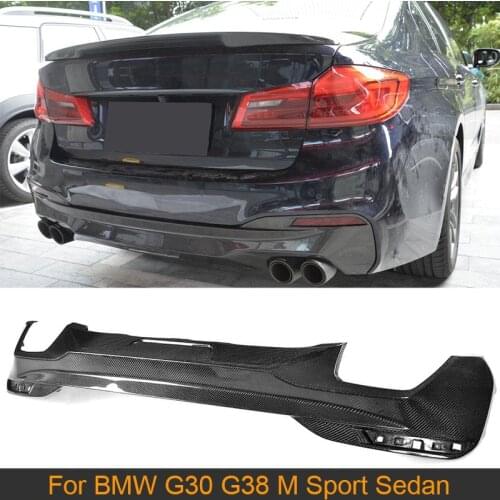 For G30 Carbon Fiber Replacement Rear Bumper Lip Spoiler Diffuser for BMW G30 M Sport Sedan 4 Door 540i 2017 2018 2019