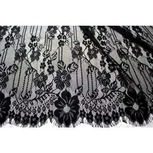 150cm width x 300cm length classic french lace fabric eyelash lace 2019 high quality wedding dress craft lace applique