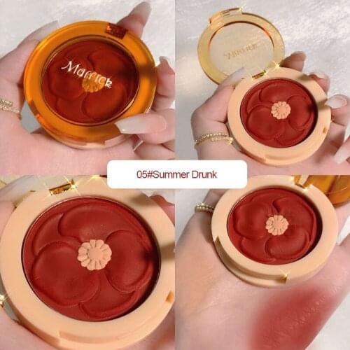 2 Colors Face Blush Makeup Palette Mineral Powder Red Rouge Lasting Natural Cream Cheek Tint Orange Peach Pink Blush Cosmetic