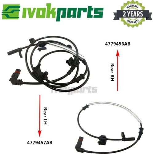 2x Rear Right & Left ABS Wheel Speed Sensor For Chrysler 300 Dodge Challenger Charger Magnum 2.7L 3.5L 5.7L 4779456AB 4779457AB