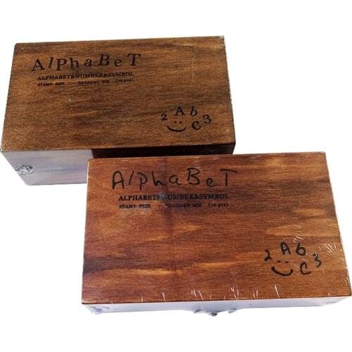 4sets/lot vintage Number&Letter small wooden rubber stamps DIY tools for handmade gifts wholesale