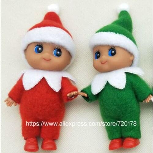 50pcs DIY craft Christmas Baby Elf Dolls Elf Toys Decorations Kids Mini Baby Elves Doll for christmas gift