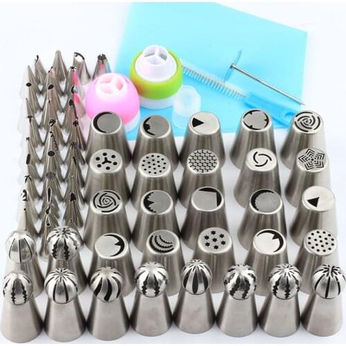 72Pcs/Set Russian Stainless Steel Pastry Tips Ball Sphere Icing Piping Nozzles Cake Decorating Tool Tips Set Kitchen Accessories
