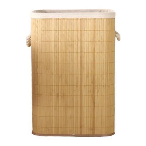 Storage Folding Laundry Basket Organizer Hand-Woven Large Capacity Bamboo Baskets Cover Household Clothes Toys Storage Bucket